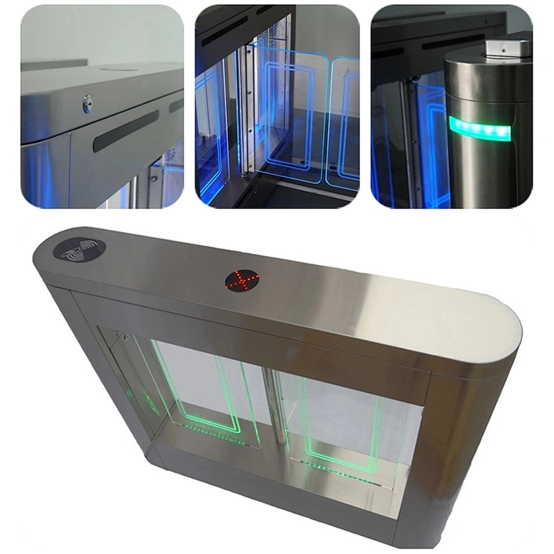 Trade assurance luxury access control swing turnstile,rfid card reader security turnstile gate