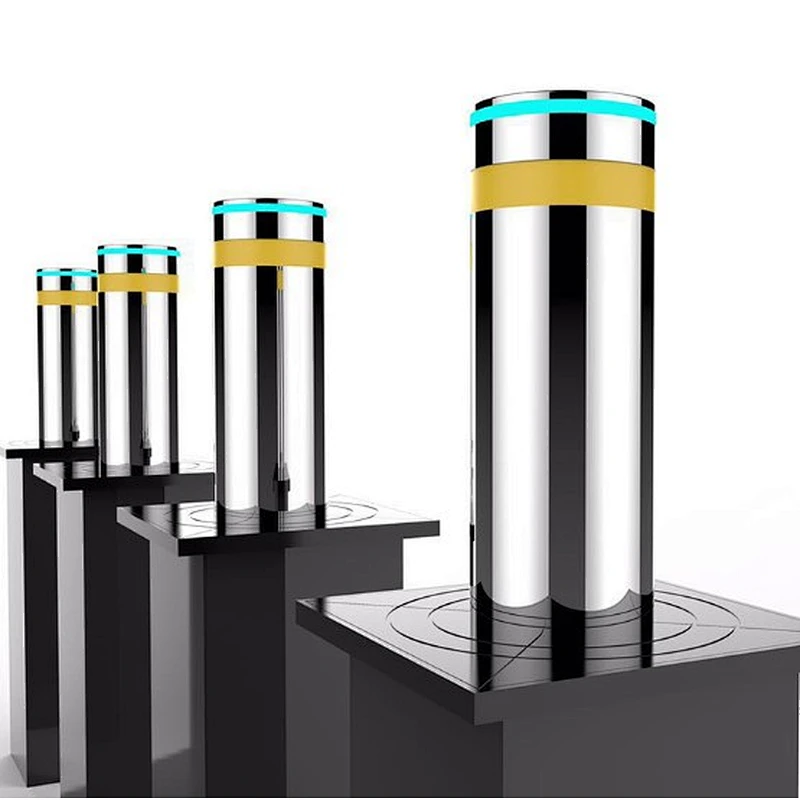 Illuminated Hydraulic Rising Bollards Remote Control Parking Security Rising Bollards