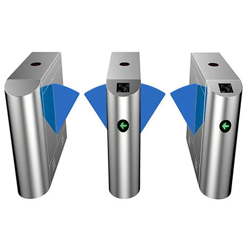 Security System Self Closing Fast 2 Lane Flap Barrier Turnstiles Speed Gate Supplier from China