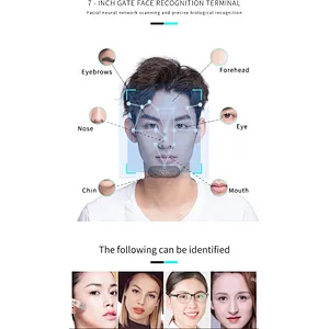 Live Detection Facial Recognition Face Reader on Turnstiles or Glass Door for Time Attendance and Access Control System