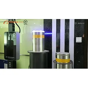 Stainless Steel manually operated bollard with key/semi-auto electric bollards