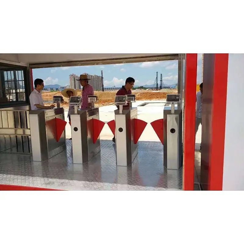 Luxury Security Control Glass Flap Turnstile for Airport and Metro/CE approved high-tech barcode scanner electronic turnstile