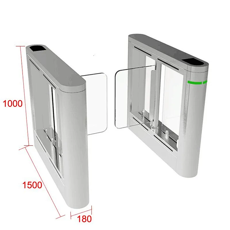 Acrylic Fast Speed Swing Turnstiles Access Control System Automatic Wing Gate Factory from China