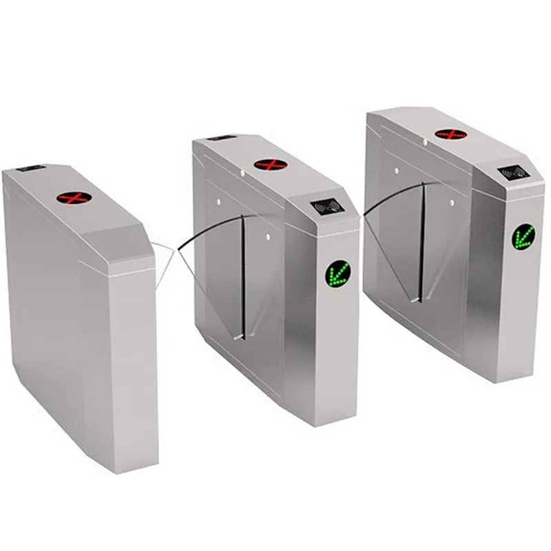 Security System Self Closing Fast Lane Barrier Speed Turnstile Gate Entrance Flap Gate