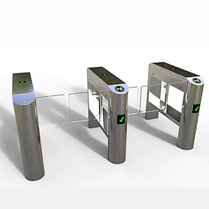 Card Access Control Stainless Steel Swing Gate Card Reader Barrier Turnstile Gate