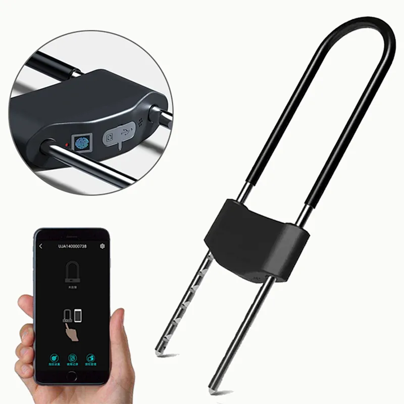 Good Quality Manufacturer Various Kinds Smart Intelligent Motorcycle Fingerprint Door Lock Bike U Lock