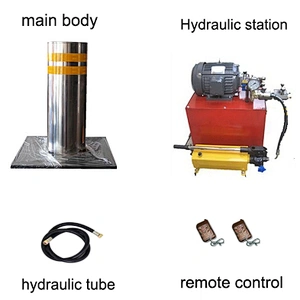 Traffic safety equipment stainless steel lifting automatic rising hydraulic bollards price