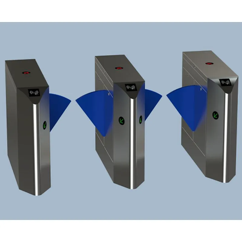 Luxury Speed lane barrier flap door optical rapid lane turnstile with visible LED high sliding glass