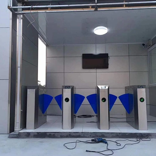 Luxury Security Control Glass Flap Turnstile for Airport and Metro/CE approved high-tech barcode scanner electronic turnstile