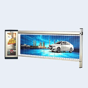 High quality and good price 4m straight LED light advertising boom barrier gate