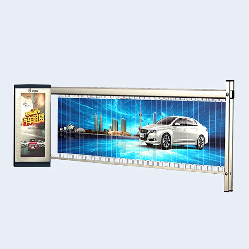 High quality and good price 4m straight LED light advertising boom barrier gate