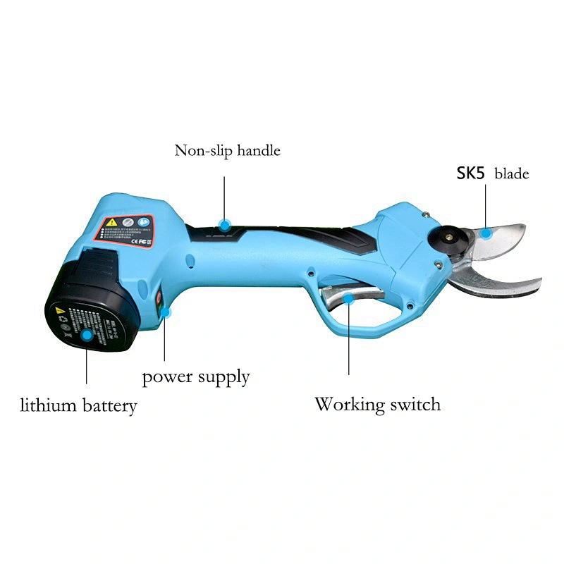 2019 New Design Manufacturer Supply Lithium Rechargeable Cordless Electric Pruning Shear For Vineyard