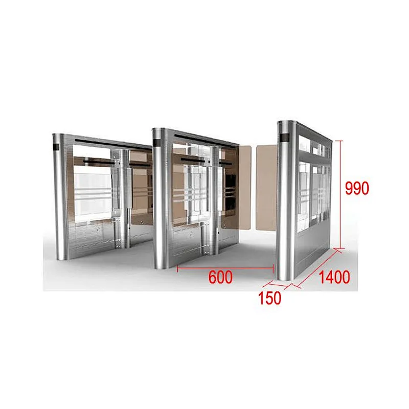 Acrylic Fast Speed Swing Turnstiles Access Control System Automatic Wing Gate Factory from China