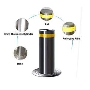 Traffic Management Access Control Automatic Rising Bollards