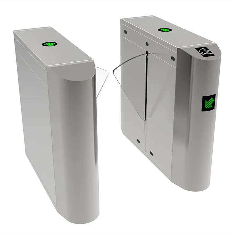 Security System Self Closing Fast Lane Barrier Speed Turnstile Gate Entrance Flap Gate