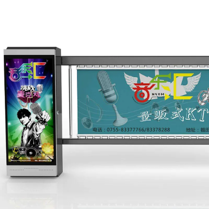 lifting parking advertising barrier gate system led advertising barrier gate