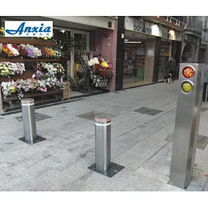Automatic remote control electric road blocker bollards with 6 mm case