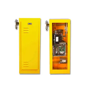 Motorised parking lot gate barriers double fold boom barrier