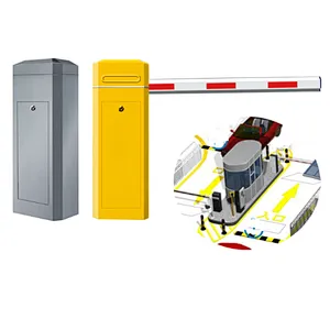 China Factory  DC 24V Servo Motor Barrier Gate, traffic Automatic Boom Parking Barrier Gate and toll station for Parking system