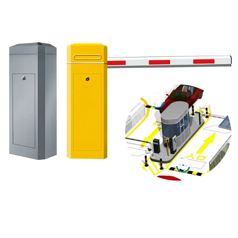 China Factory  DC 24V Servo Motor Barrier Gate, traffic Automatic Boom Parking Barrier Gate and toll station for Parking system