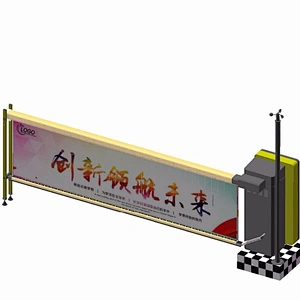 Automated car parking system advertising barrier gate for road safety gate barrier
