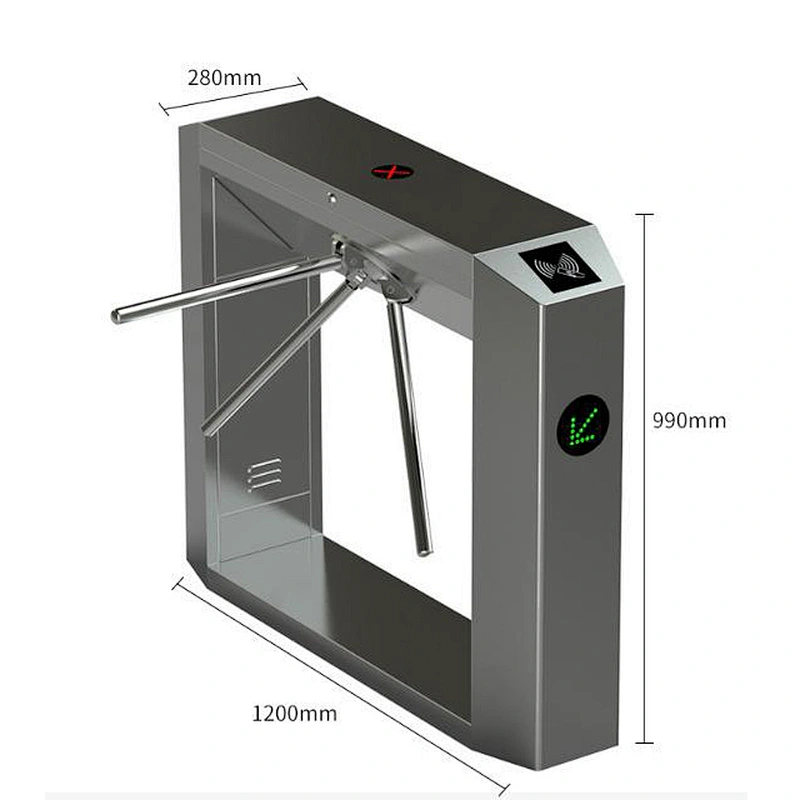 Stainless Steel Crowd Access Control Tripod Gate Turnstile Door