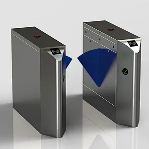 Automatic Crowd Security Access Control FlapTurnstile With ID Card Reader And Face Recognition