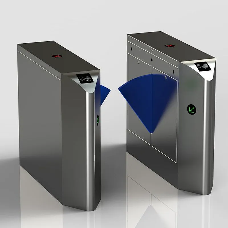 Automatic Crowd Security Access Control FlapTurnstile With ID Card Reader And Face Recognition