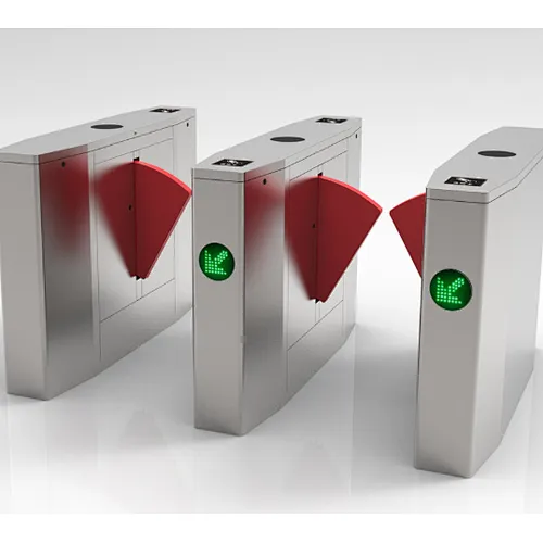 Luxury Speed lane barrier flap door optical rapid lane turnstile with visible LED high sliding glass