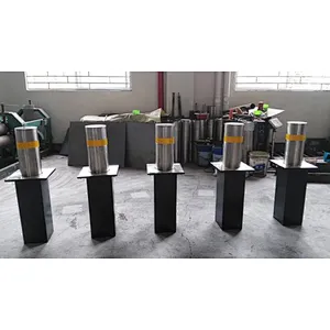 2019 Full automatic stainless steel LED hydraulic road rising bollard barrier lifting column blocker
