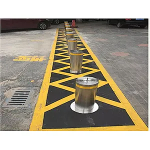 Stainless Steel Retractable Traffic Road Safety Automatic Electric Hydraulic Rising Bollard for sale