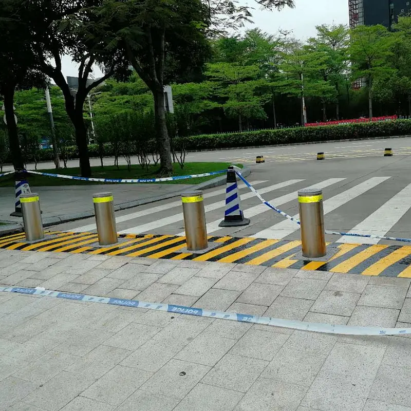 Car Parking Traffic Protect Stainless Steel Automatic Rising Hydraulic Bollard/ Anti-terrorist Safety Hydraulic Bollard