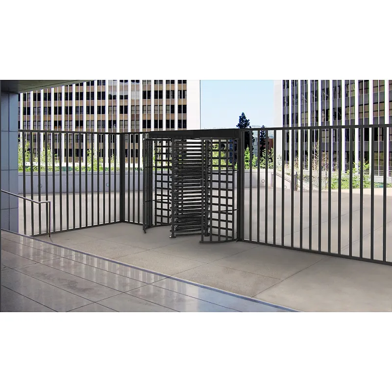 QR code reader access control double directional full height tall turnstile gate