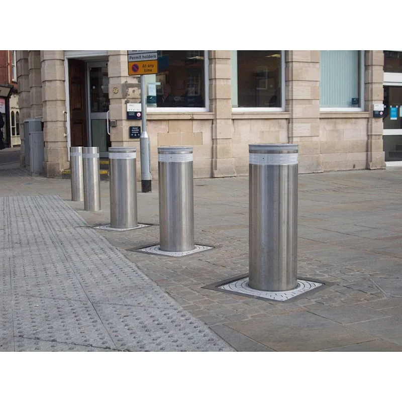 Remote control electric road blocker bollards with 6 mm case