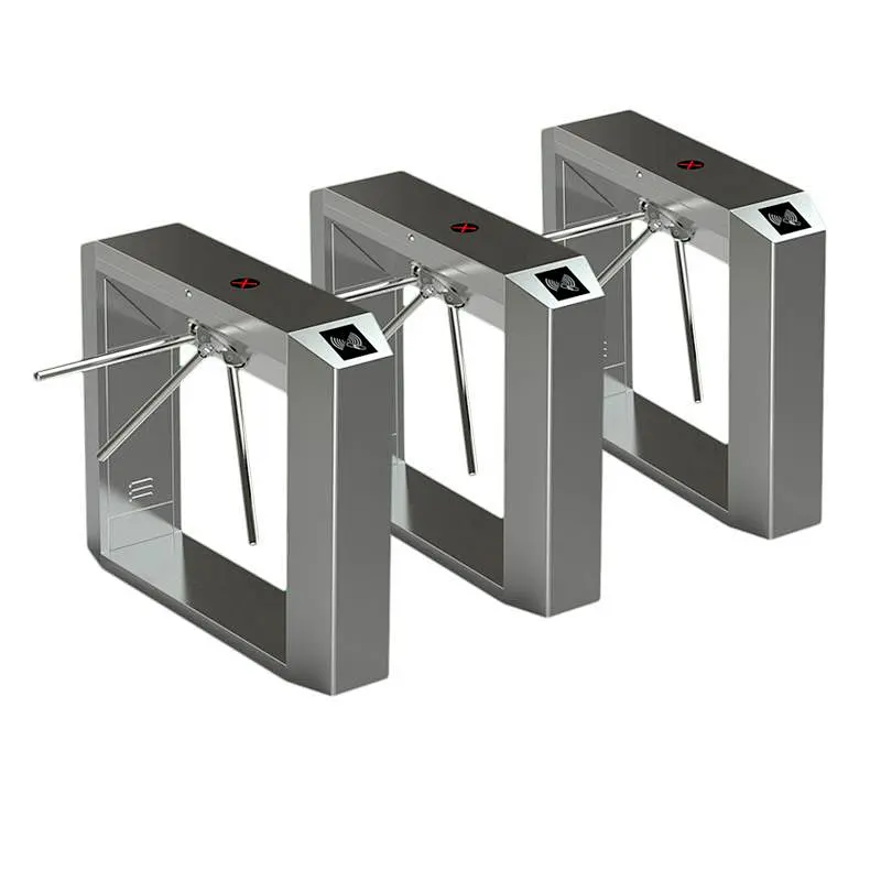 Automatic Pedestrian Waist High 304 Stainless Steel Tripod Swing Turnstile with RFID Card Tripod Turnstile Gate