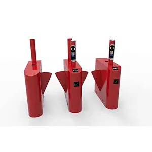 Luxury Security Control Glass Flap Turnstile for Airport and Metro/CE approved high-tech barcode scanner electronic turnstile