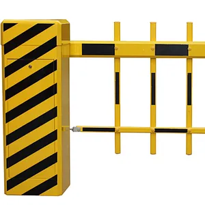 Automatic 2 level boom fence barrier gate/3 Fence Automatic Traffic Barrier/90 degree folding arm boom barrier