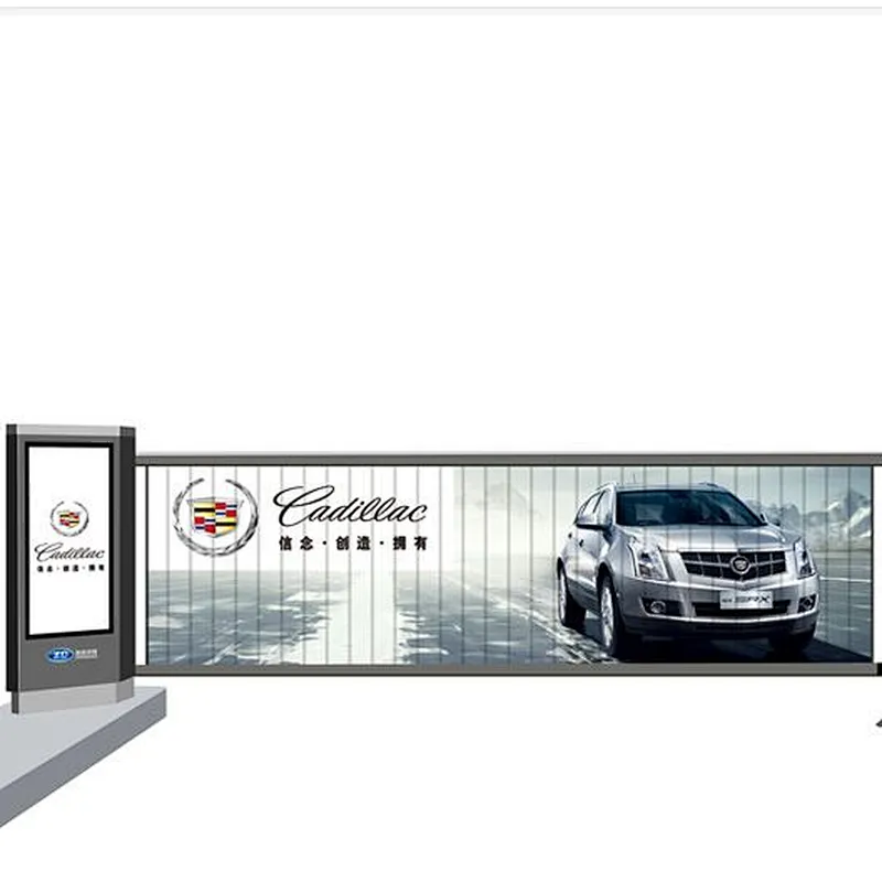 lifting parking advertising barrier gate system led advertising barrier gate
