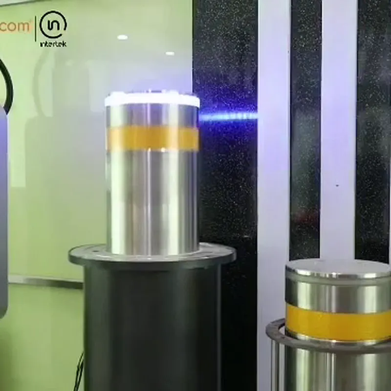 Stainless Steel manually operated bollard with key/semi-auto electric bollards