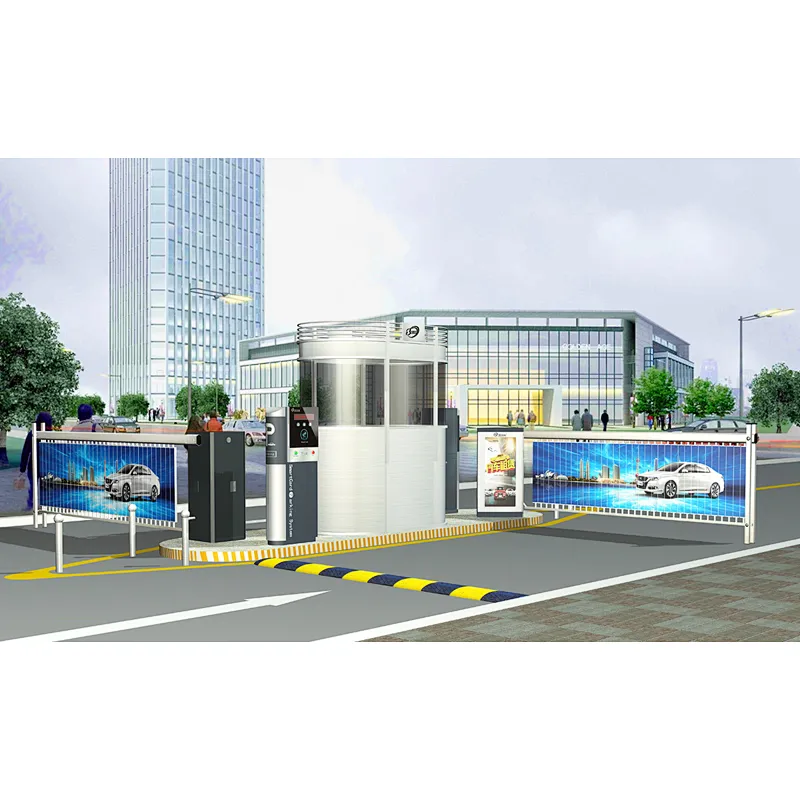 High quality and good price 4m straight LED light advertising boom barrier gate