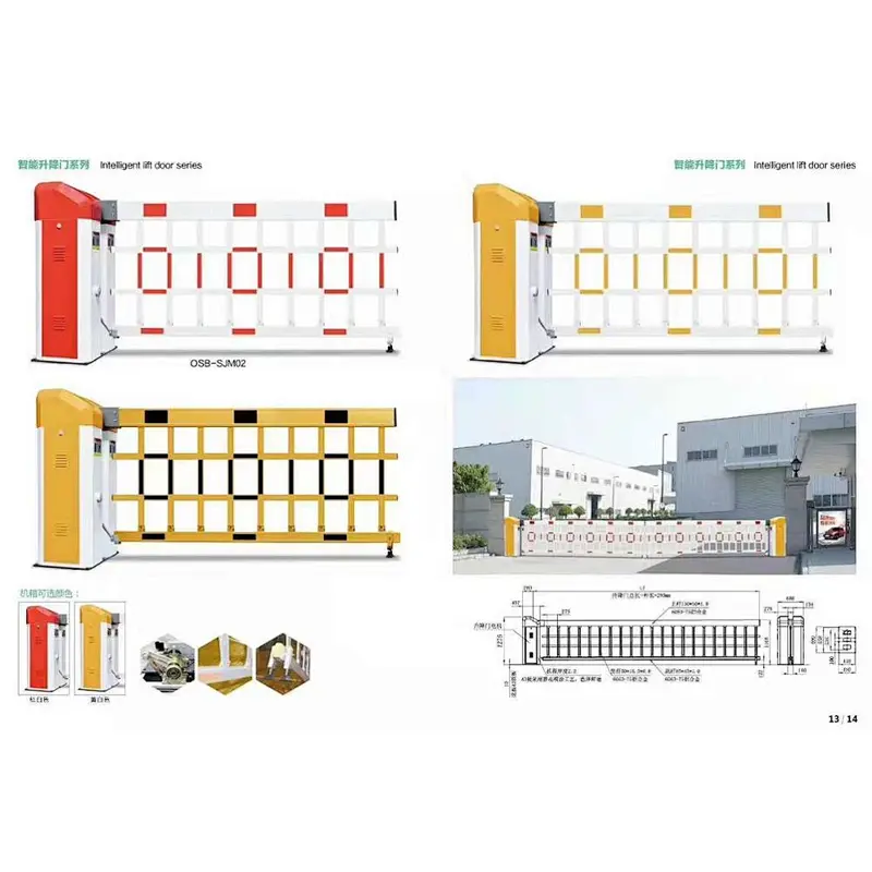 Car Park Barrier Automatic Accordion Barrier Gate with RS485