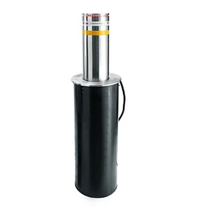 Retractable stainless steel remote control parking bollard/automatic hydraulic rising bollard