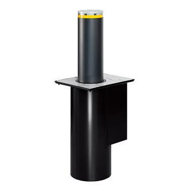 Automatic retractable hydraulic stainless steel security bollard with LED light 219mm cylinder for vehicle access control