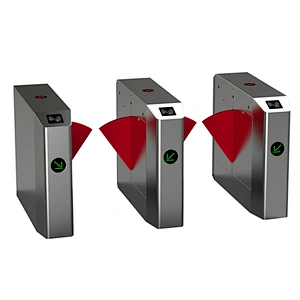 Security System Self Closing Fast 2 Lane Flap Barrier Turnstiles Speed Gate Supplier from China