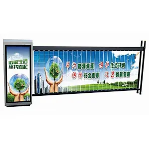 Automatic parking lot security adevertisement boom barrier gate