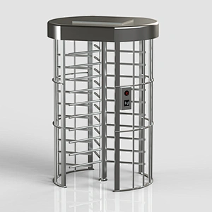 QR code reader access control double directional full height tall turnstile gate