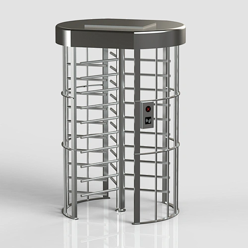 QR code reader access control double directional full height tall turnstile gate
