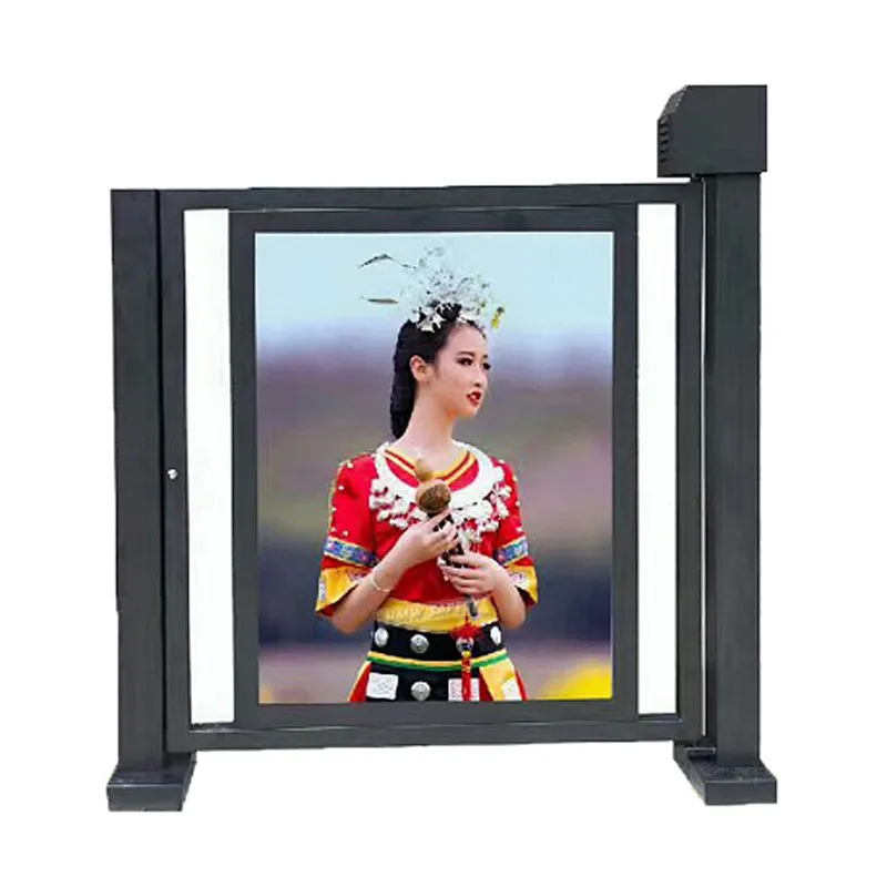 Custom 2019 access control advertisement electric iron advertising automatic door