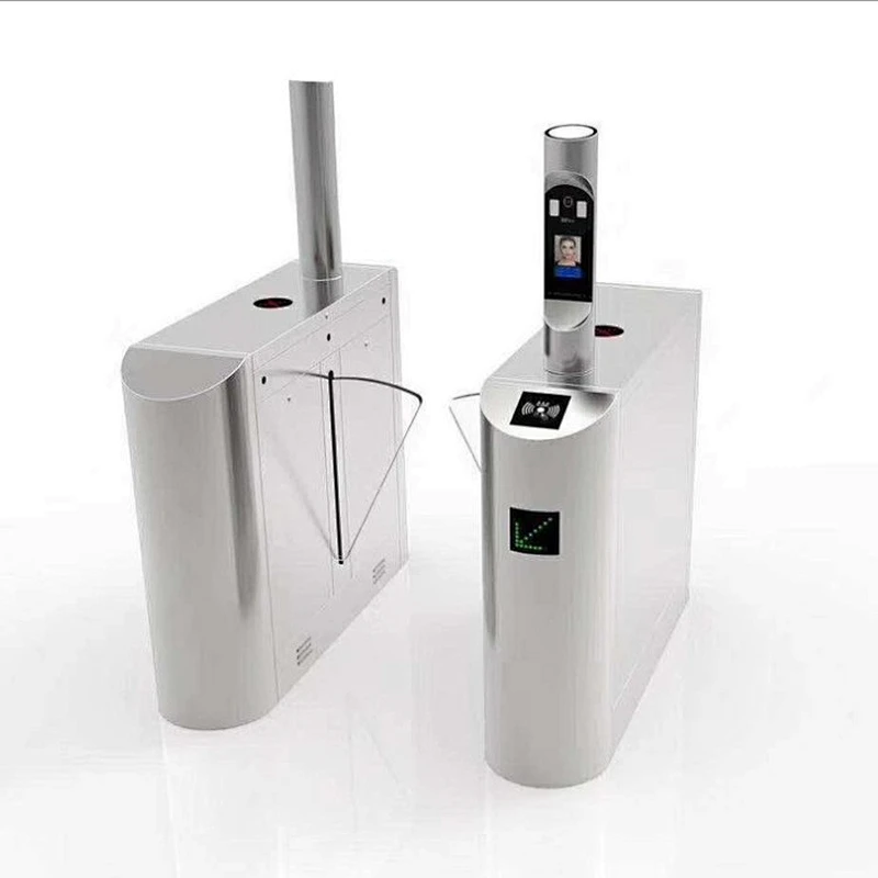 Most Popular IC Card Reader Flap Sliding Barrier Gate Biometrical Recognition Facial Turnstile