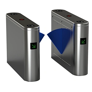 Security System Self Closing Fast 2 Lane Flap Barrier Turnstiles Speed Gate Supplier from China